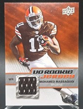 2009 Upper Deck UD Rookie Jerseys Mohamed Massaquoi Jersey Card RC #RJ-MM Browns. rookie card picture