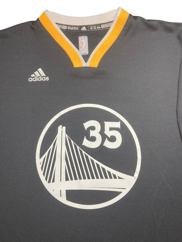 Adidas Golden State Warriors #35 Kevin Durant maglia grigio medio 2016 alternativa - Foto 3 di 9
