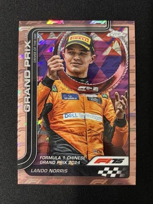 Lando Norris 2025 Topps Chrome F1 Logofractor Grand Prix Rose Gold 1/1