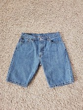 Levi's Shorts Men's 33 Blue 505 Premium Cotton Regular Fit Dark Denim Stonewash