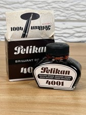 Vintage Pelikan 4001 Brilliant Brown Fountain Pen Ink Bottle w/ Box Germany
