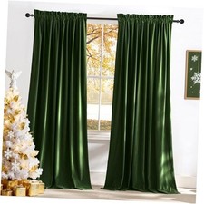 Olive Green Velvet Blackout 52"W x 96"L Pack of 2 Green Series - Olive Green