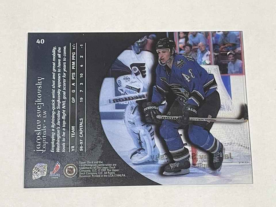 1997-98 Upper Deck Ice Hockey Parallel - Jaroslav Svejkovsky - Capitals - Image 2 of 2