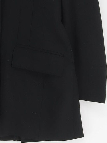 Jaeger Damen Jacke UK 12 Schwarz 100% Wolle Mantel - Bild 4 von 9