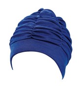 Beco Damen Badekappe Stoff Gro&szlig;e Passform Blau