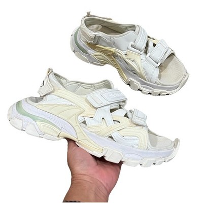 Balenciaga Track Grip Chunky Sneaker Sandals Women s Size 7 Off White Designer