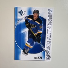 Upper Deck SP 2024-25 Rookie Authentics Zach Dean #118 Blue St. Louis Blues NHL