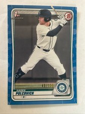 2020 Bowman Draft Blue KADEN POLCOVICH 1st Bowman RC, MARINERS #BD-18,  /150