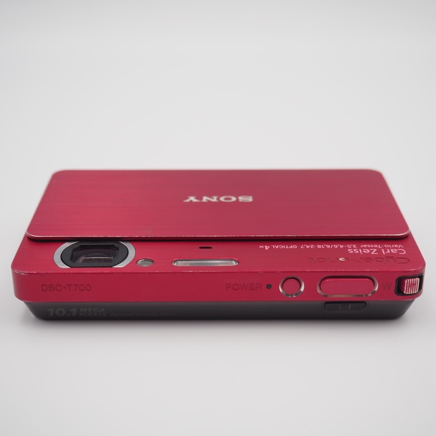 EXC] SONY Cyber-shot DSC-T700 Pink Red Camera w/Battery Charger