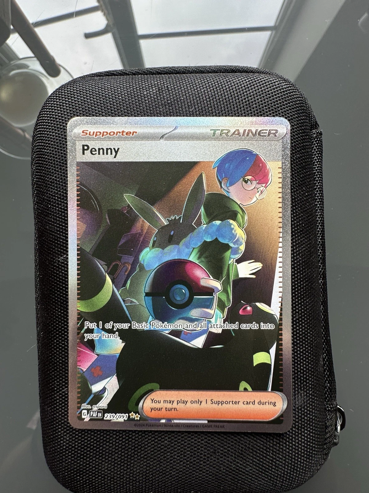 Pokémon TCG Penny Paldean Fates Holo Card 239/091 Special Illustration Rare