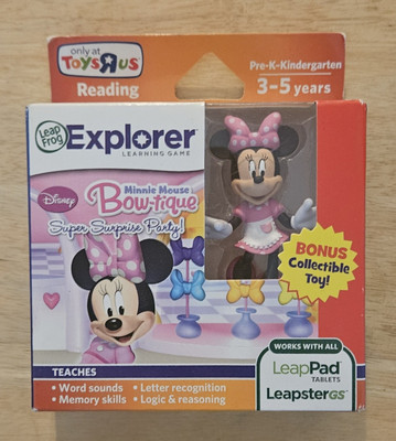 Leap Frog LeapPad Leapster GS Minnie Mouse Bow-tique Super Surprise Party NEW