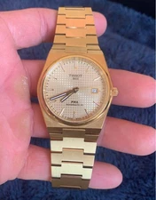 [USED] TISSOT PRX Powermatic 80 Watch, Gold FROM JAPAN