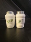 Vintage Hazel Atlas Milkglass Salt And Pepper Shakers. Great Condition!