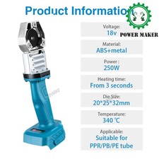 Water Pipe Hot Melting Machine Plastice Lithium Electric 340° Cordless Device