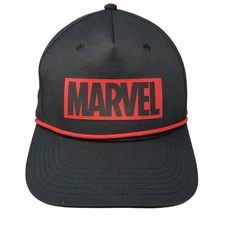 Marvel Bioworld Snapback 5 Panel Cap Black One Size Adjustable Rope Vented Holes