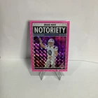 2025 Panini Mosaic - Notoriety Drake Maye #3 Mosaic Pink Fluorescent Prizm