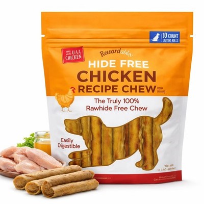 Hide Free Chicken Recipe Chews, 10 Count