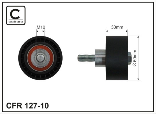 CAFFARO 127-10 Deflection Pulley/Guide Pulley, timing belt