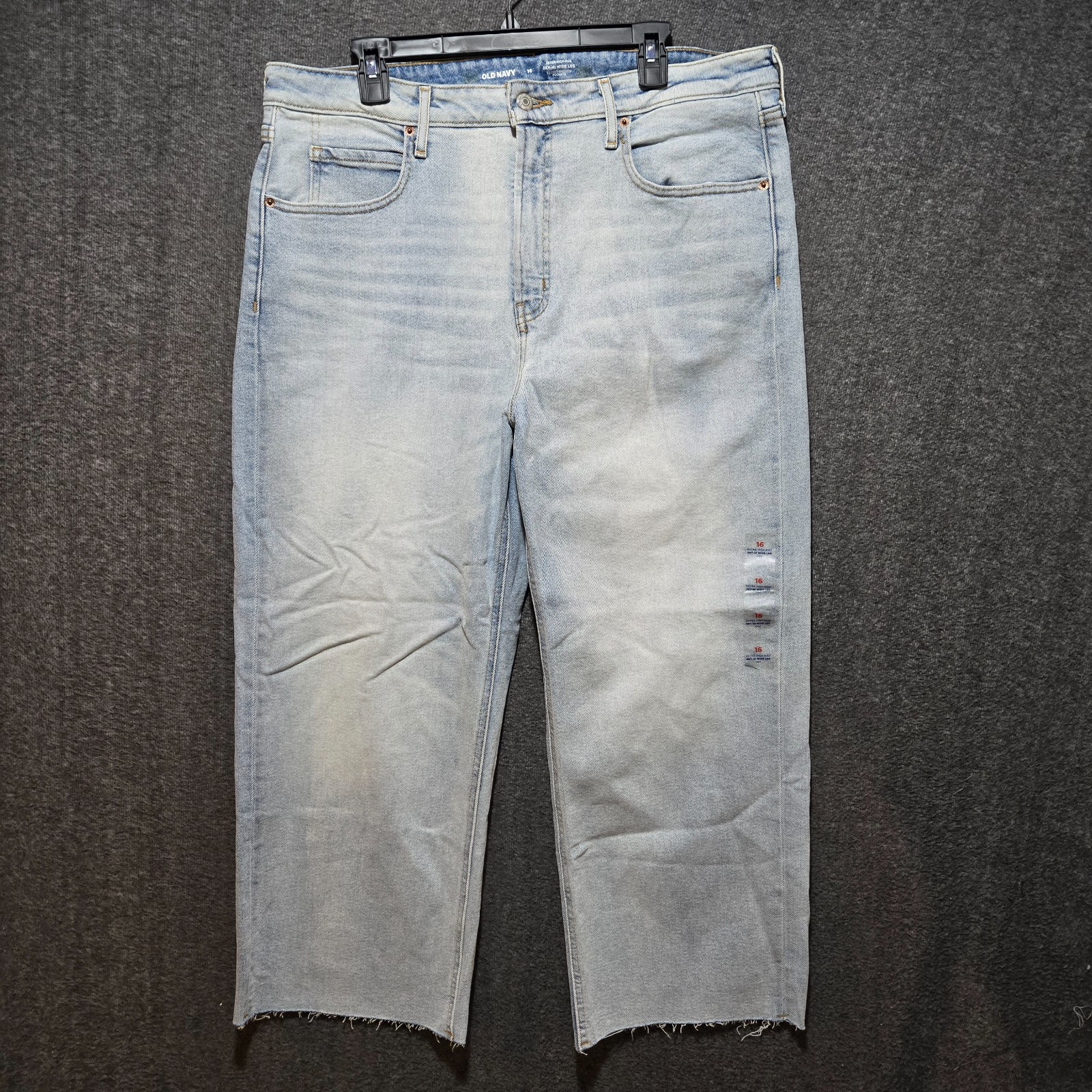 Old Navy Jeans Women Sz 16 Light Wash Sky-Hi Wide Leg Extra High Rise ...