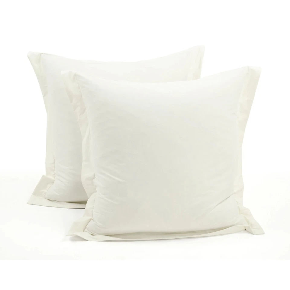 Juego de 5 piezas de edredón de mezcla de algodón con botones de lino blanco exuberante Foto 2 de 4