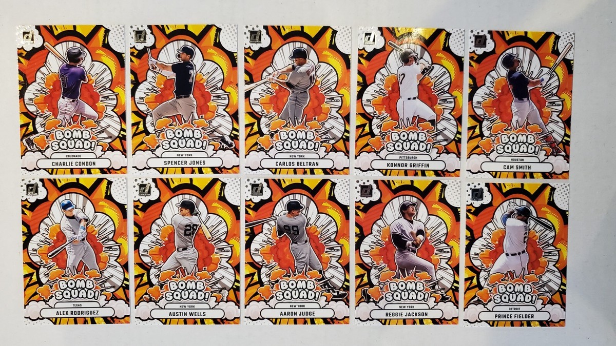 レア皿latin bomb squad入手困難 2025 Donruss Baseball - BOMB SQUAD INSERTS - Card #s 1-20 - U Pick