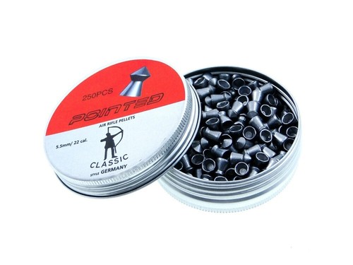 Classic Pointed Style Germany smooth lead pellets Diabolo for airguns .22 5.5mm - Picture 2 of 2