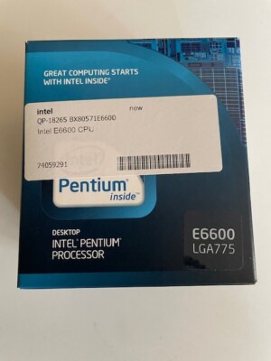 Intel CORE 2 PROCESSOR E6600 3,06 GHz 2 MB Cache LGA 775, 65W  *NEU*