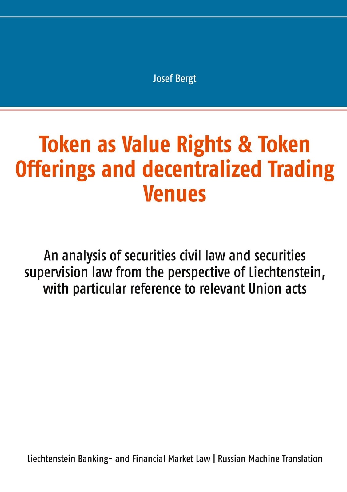 Token As Value Rights & Token Offerings And Decentralized Trading