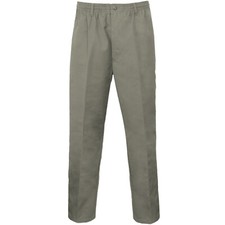 MENS RUGBY TROUSERS ELASTICATED WAIST CASUAL SMART FIT OFFICE WORK PANTS BOTTOMS