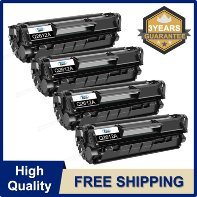 4 PACK Q2612A Toner Compatible with HP 12A LaserJet 1012 1010 1018 1020 3030 lot