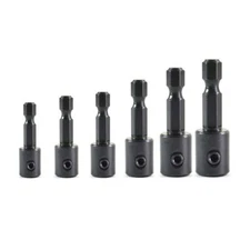 7pc Quick-Change Hex Shank Adapter Set for Countersink & Taper Point Drill Bit