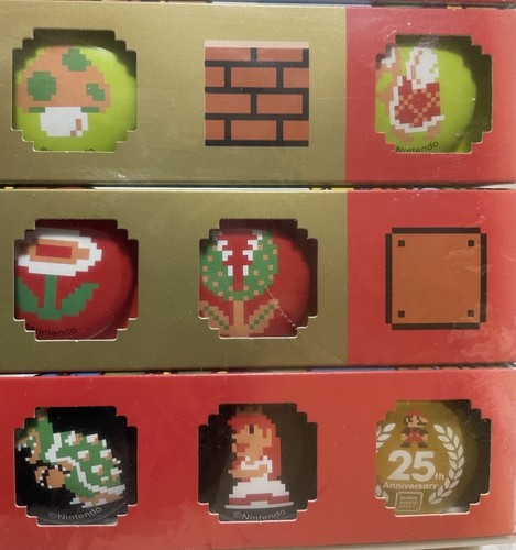 Super Mario Bros. 25th Anniversary Original Badge Collection Club Nintendo Japan - Picture 6 of 10