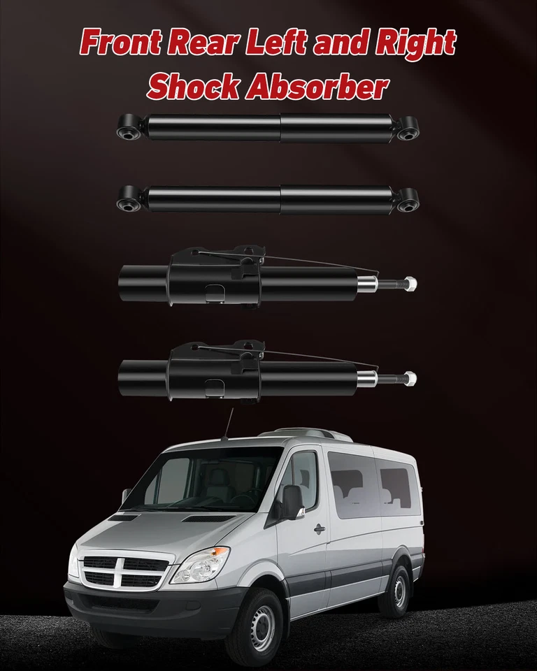 For 2010-2018 Mercedes-Benz Sprinter 2500 Front Rear Gas Struts Absorbers Shocks - Изображение 3 из 4