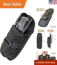 Compact Tactical Flashlight Carry Case with Stabilizing Strap - Unisex Design