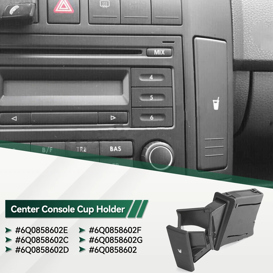 PORTAVASOS PORTAVASOS PORTAVASOS PARA 2002~2010 VW POLO 9N 9N3 6Q0858602E - Imagen 3 de 4