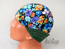 #30 Floral Welding Caps American Flag Cap Reversible Welding Caps Made in Usa
