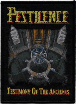 PESTILENCE - Testimony Of The Ancients - Woven Patch / Aufnäher  [BLACK Borders]