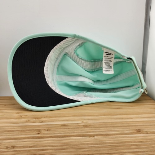 Brooks HVAC Mesh Running Hat Cap, Seafoam, Style 280244, Hook & Loop Strapback - Picture 7 of 10