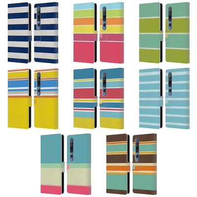 HEAD CASE DESIGNS STRIPES COLLECTION LEATHER BOOK WALLET CASE FOR XIAOMI PHONES