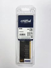 Factory sealed Crucial 32GB 5600MHz DDR5 NON-ECC UDIMM RAM Desktop 2Rx8 Memory