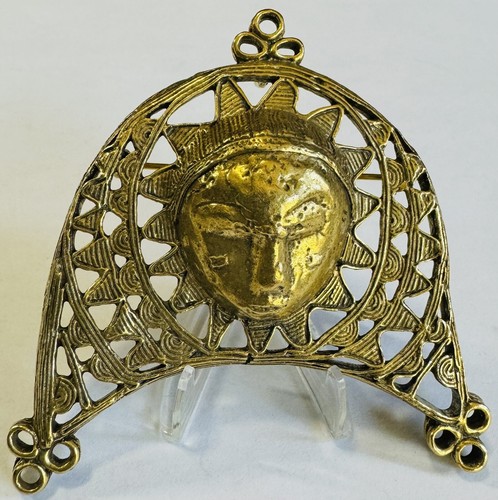 Vintage signierte MMA Metropolitan Museum of Art CMA Brosche Anstecknadel Sonnenmaske