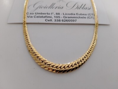 18 Karat 750/1000 GELBGOLD Damen-HALSKETTE, Modell Serpentin Frauen Choker 45 cm
