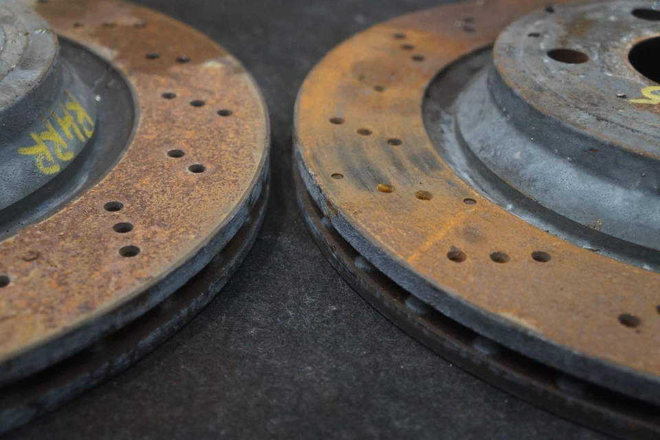 Set 2 Rear Left Right Disc Brake Rotor Sport 0004231512 OEM Mercedes SL550 R231 - Image 3 of 4