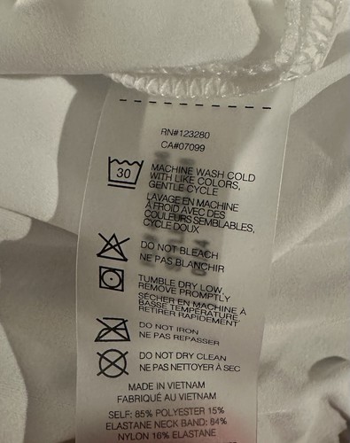 Travis Matthew Women’s Silver Spray Tech Woven Top White NWT XL MSRP $79.95 - Picture 5 of 6