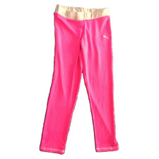  Puma Dance Pants, Neon / Bright / Blaze Pink with Silver Polka Dots  Band