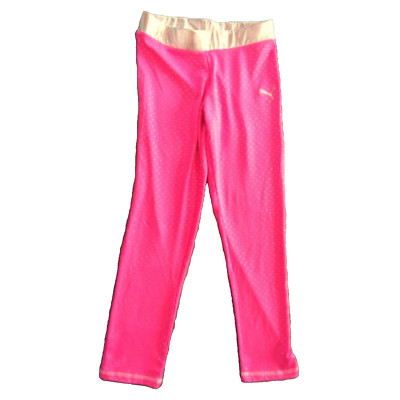 #Puma Dance Pants, Neon / Bright / Blaze Pink with Silver Polka Dots & Band
