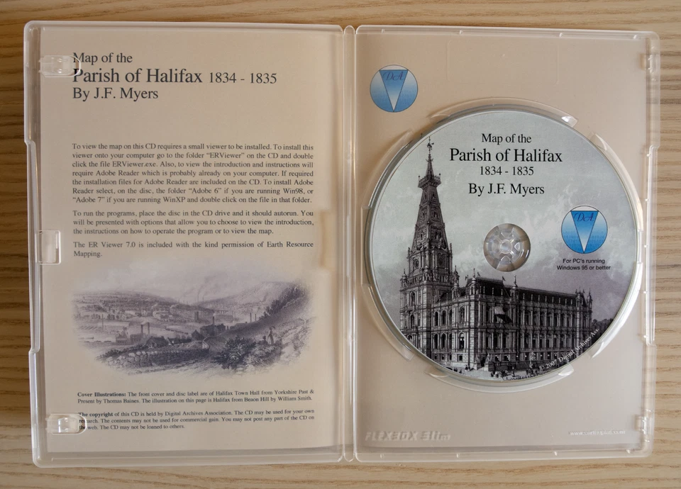 Myers Map of the Parish of Halifax 1834-1835 - Digitised on CD - Image 3 of 4