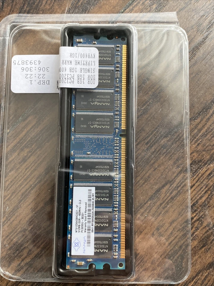 Nanya 512MB 400MHz-CL3 DDR 1 PC3200 NT512D64S8HB1G-5T Desktop Ram Memory - Image 3 of 3