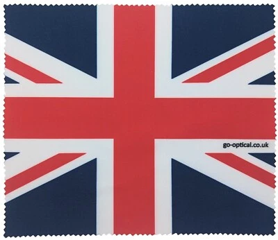 Premium Quality Microfibre GoOpticians Union Jack Lens Cleaning Cloths