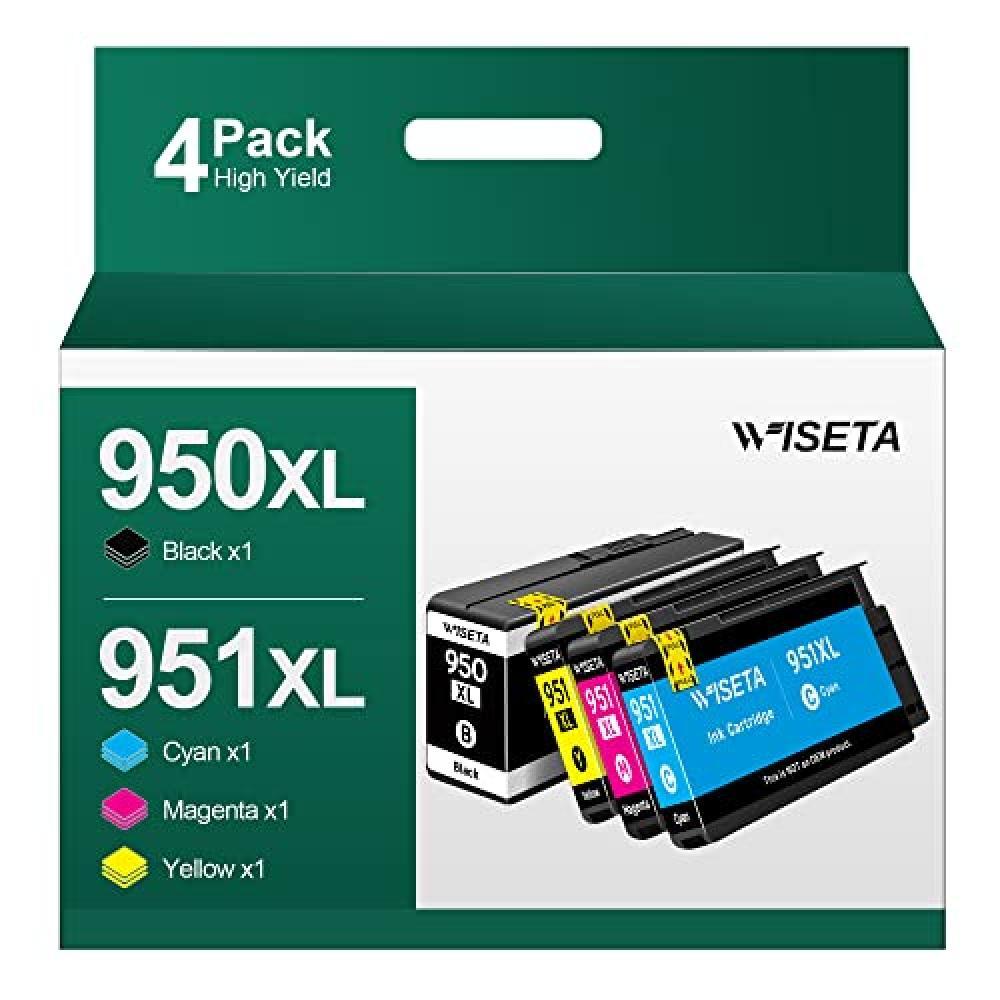 (TG. XL) 4 cartucce 950XL 951XL Multipack compatibili con cartucce HP 950 951 XL